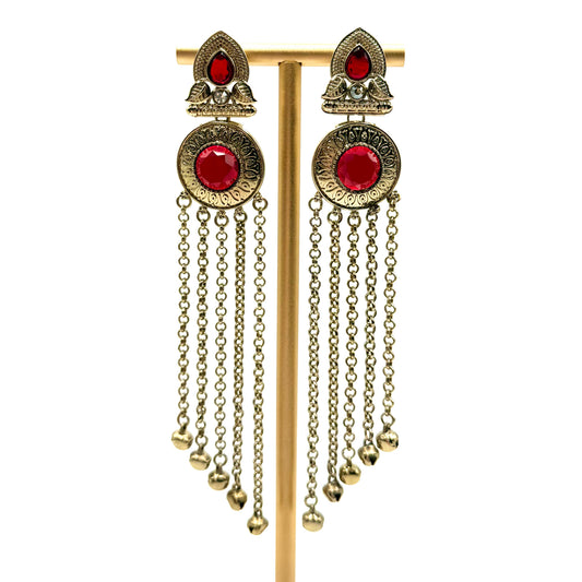 Nayra Earrings in Red