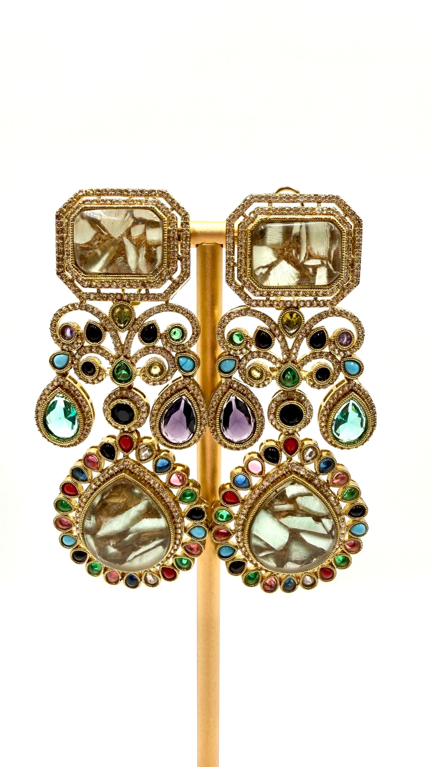 Meher Earrings in Light Green