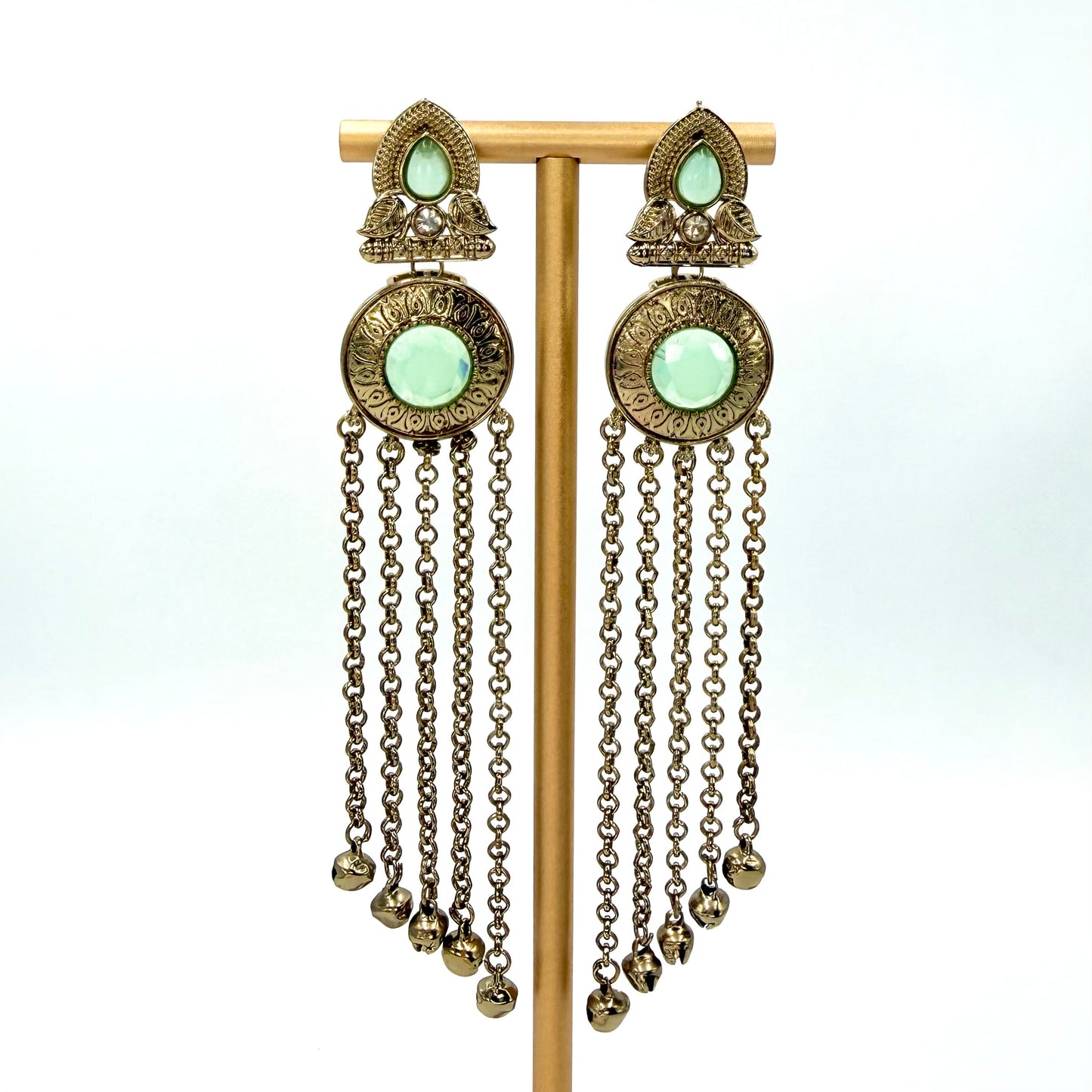 Nayra Earrings in Light Green