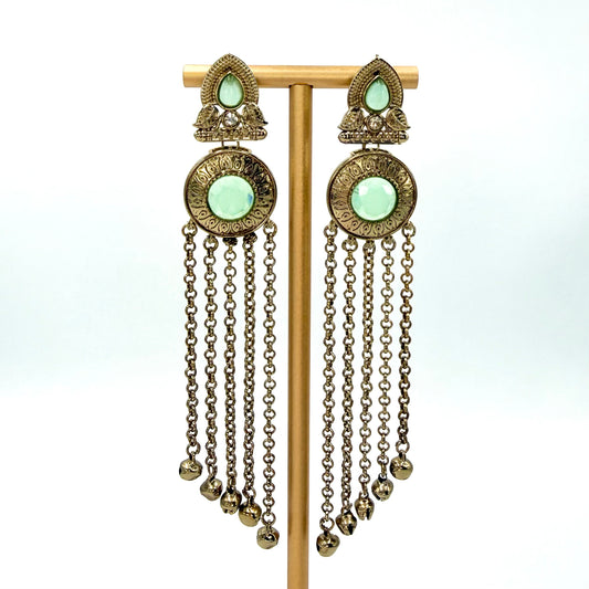 Nayra Earrings in Light Green