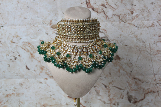 Rayana Pachi Kundan Bridal Set in Green