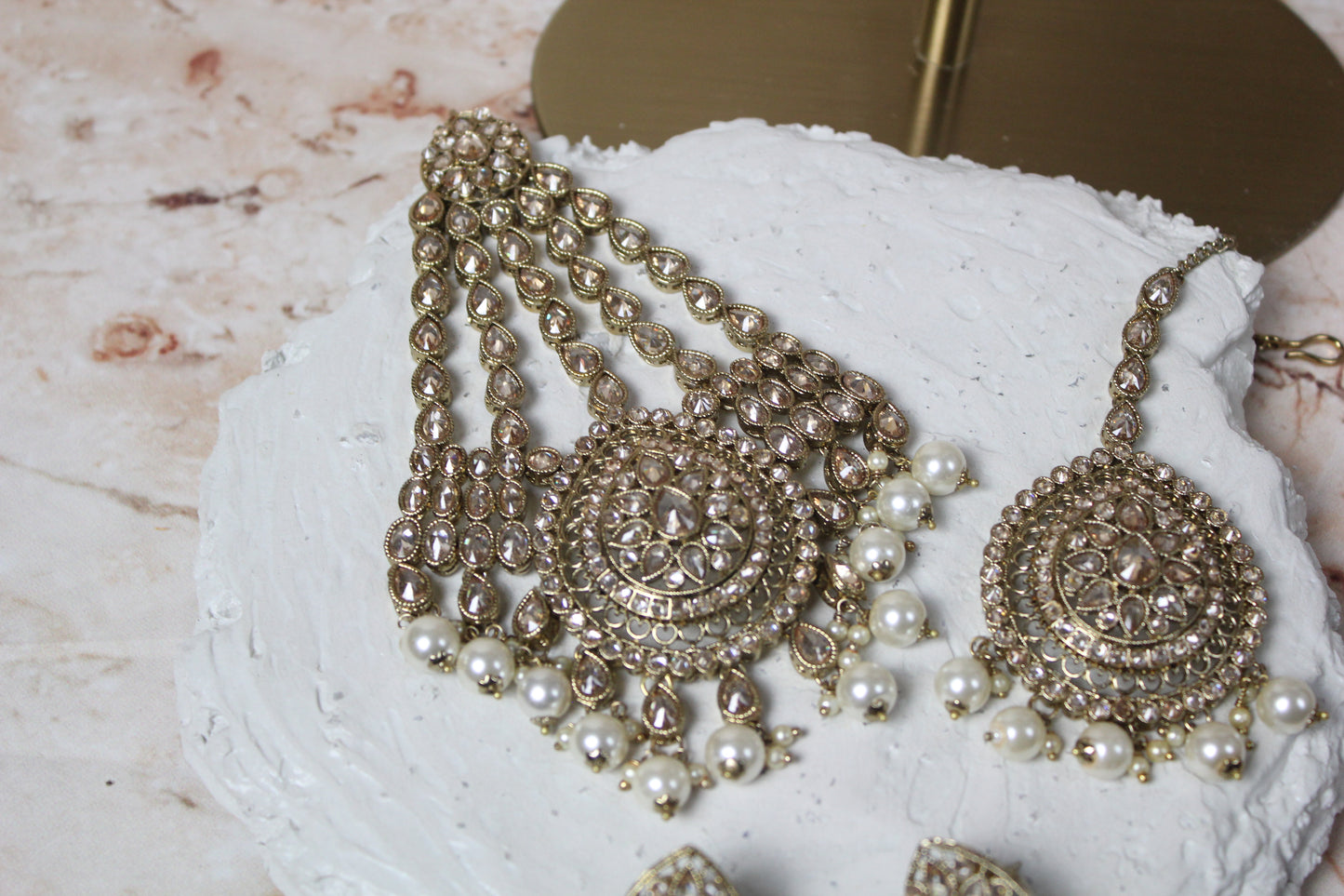 Anushka Polki Bridal Set in Gold