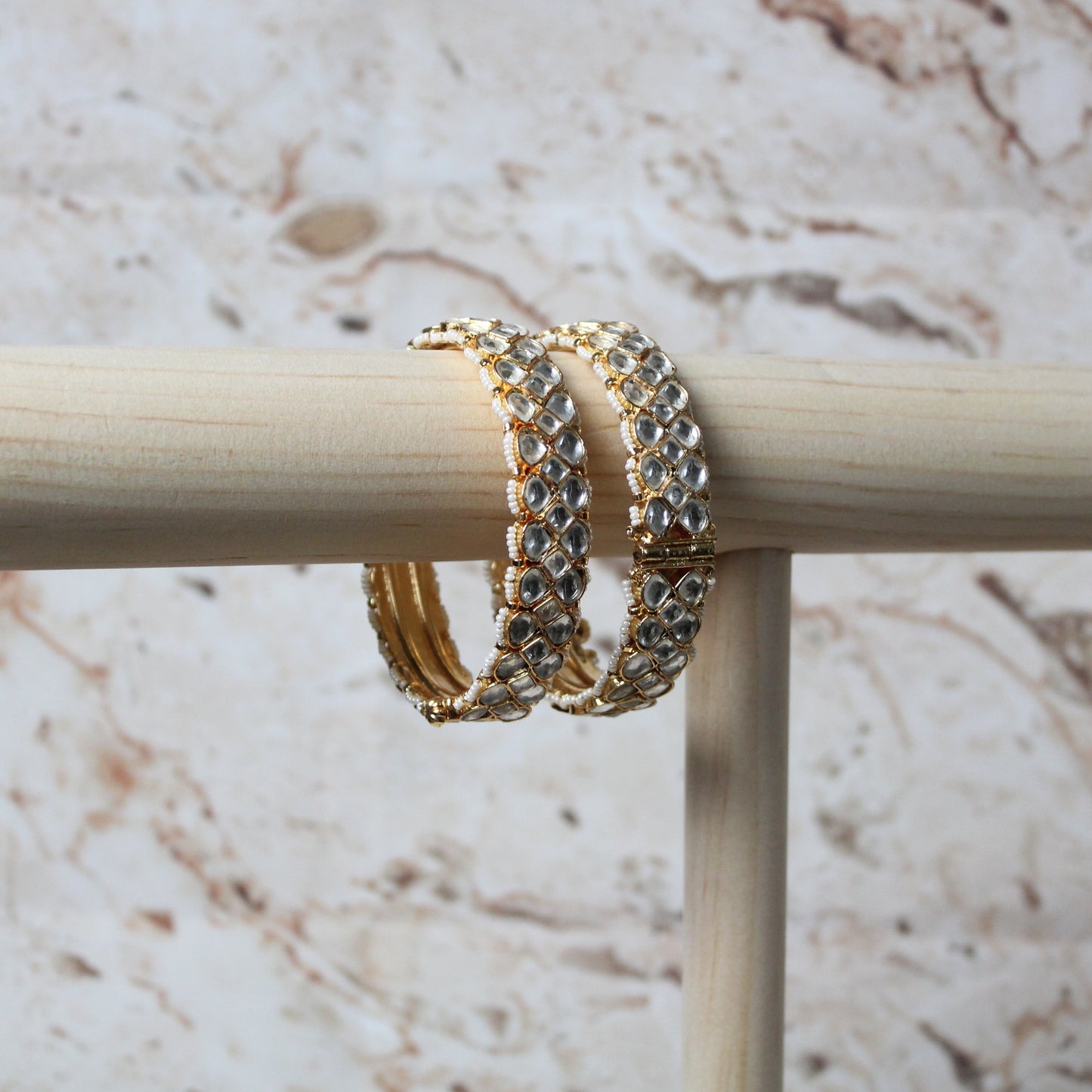 Ambika Pachi Kundan Kada (Bangle)